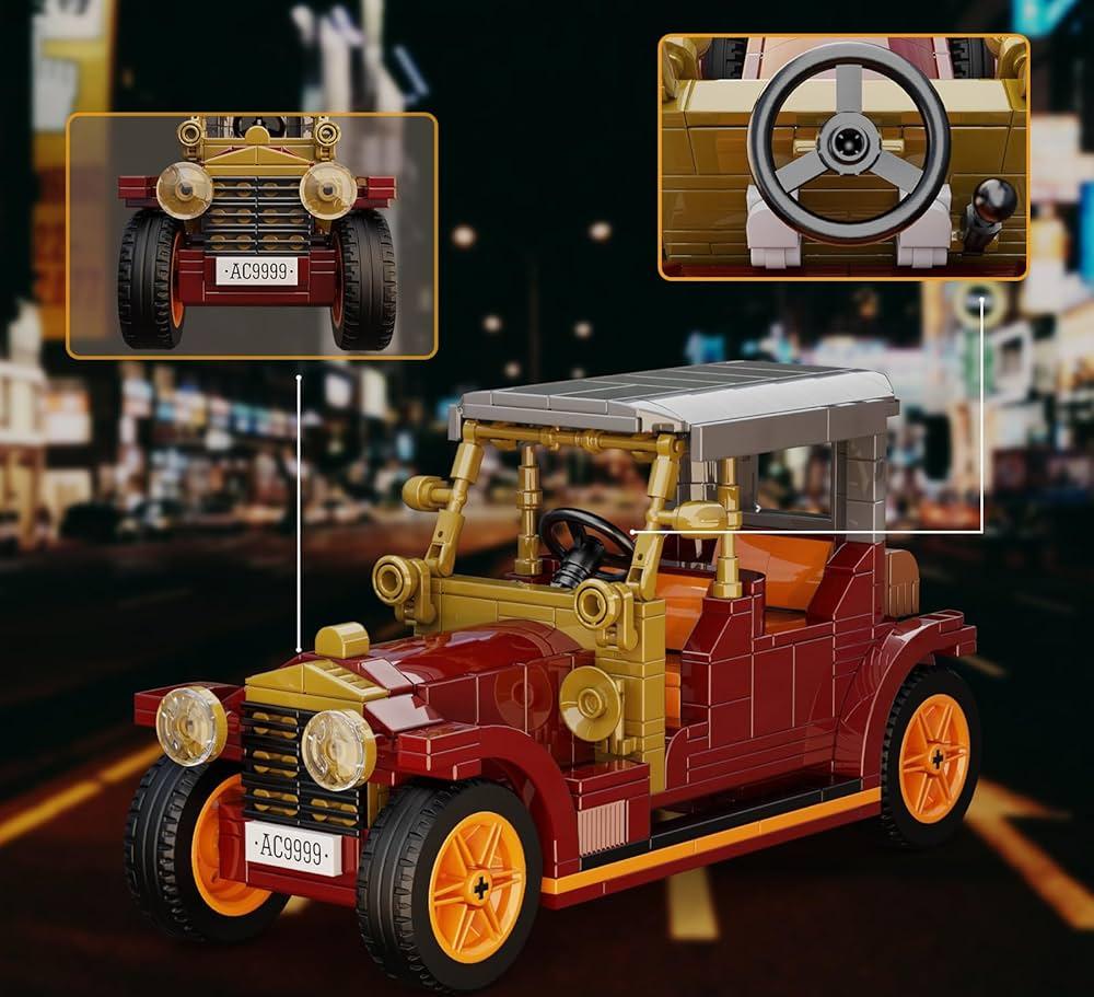 Vintage Vehicle Building Block Sets