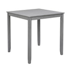 Wooden Dining Square Table, Kitchen Table for Small Space, 4 Person Counter Height Table, Gray, ONLY THE TABLE