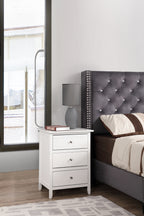 Versatile White Transitional Nightstand
