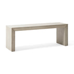 Acacia Wood Dining Bench, Light Gray Oak Finish, Farmhouse Style, 48x15x18 Inches