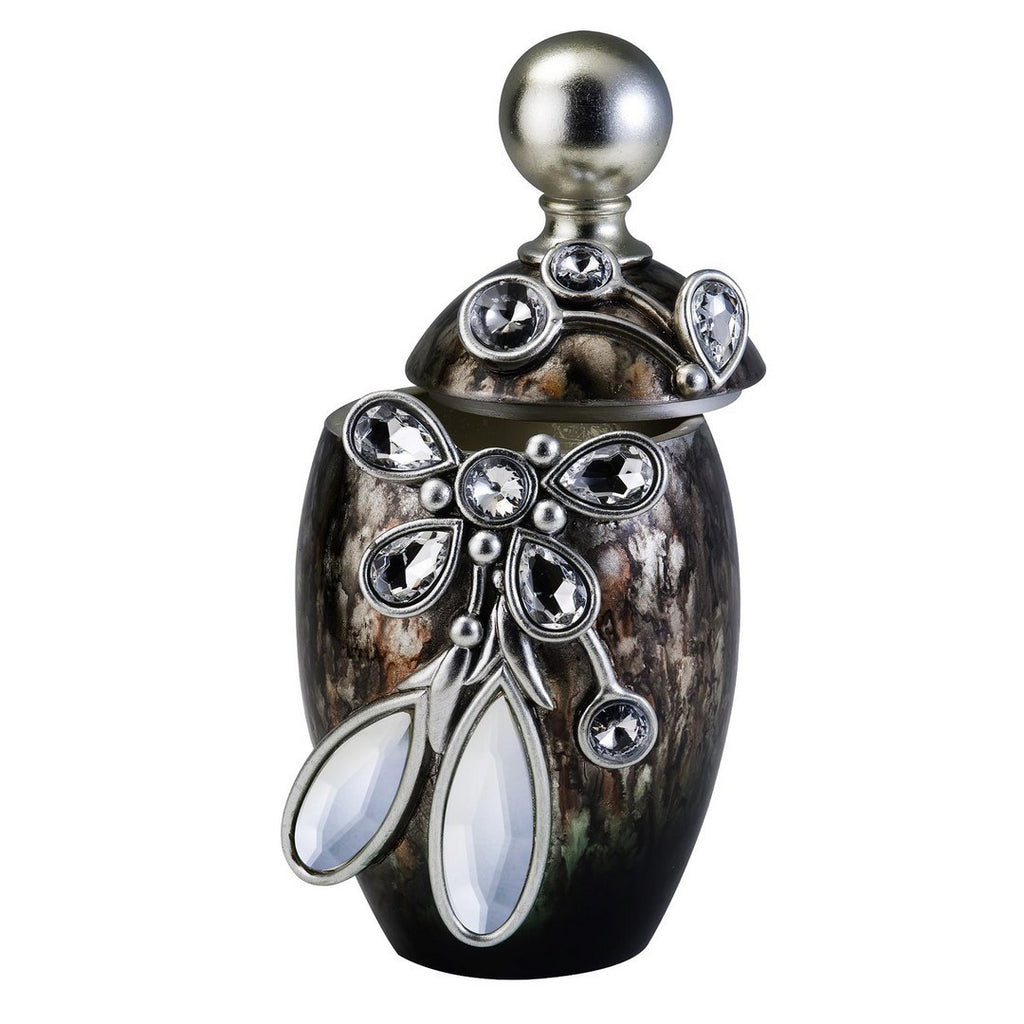 11.25' Tall Polyresin Decorative Jewelry Box 'Balleria', Crystal and Glass Accent