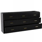 Modern Black 9-Drawer Dresser for Bedroom - Ample Storage Wide Chest of Drawers, Engineered Wood