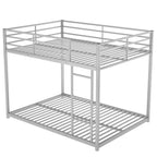 Fusia Full over Full Metal Bunk Bed with Ladder, Silver