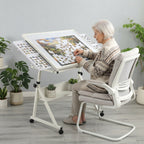 1500 pieces Jigsaw Puzzle metal Table board for adults gift with 4 trays(white)