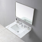 Montary 31inch bathroom vanity top stone carrara gold  new style tops with rectangle undermount ceramic sink  and back splash with 3 faucet hole  for bathrom cabinet