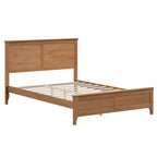 Modern Solid Wood Full Size Platform Bed with Sturdy Wooden Slats Support, Seadrift Finish, Pine Wood and MDF Frame, 78.4L x 58W x 42.3H inches