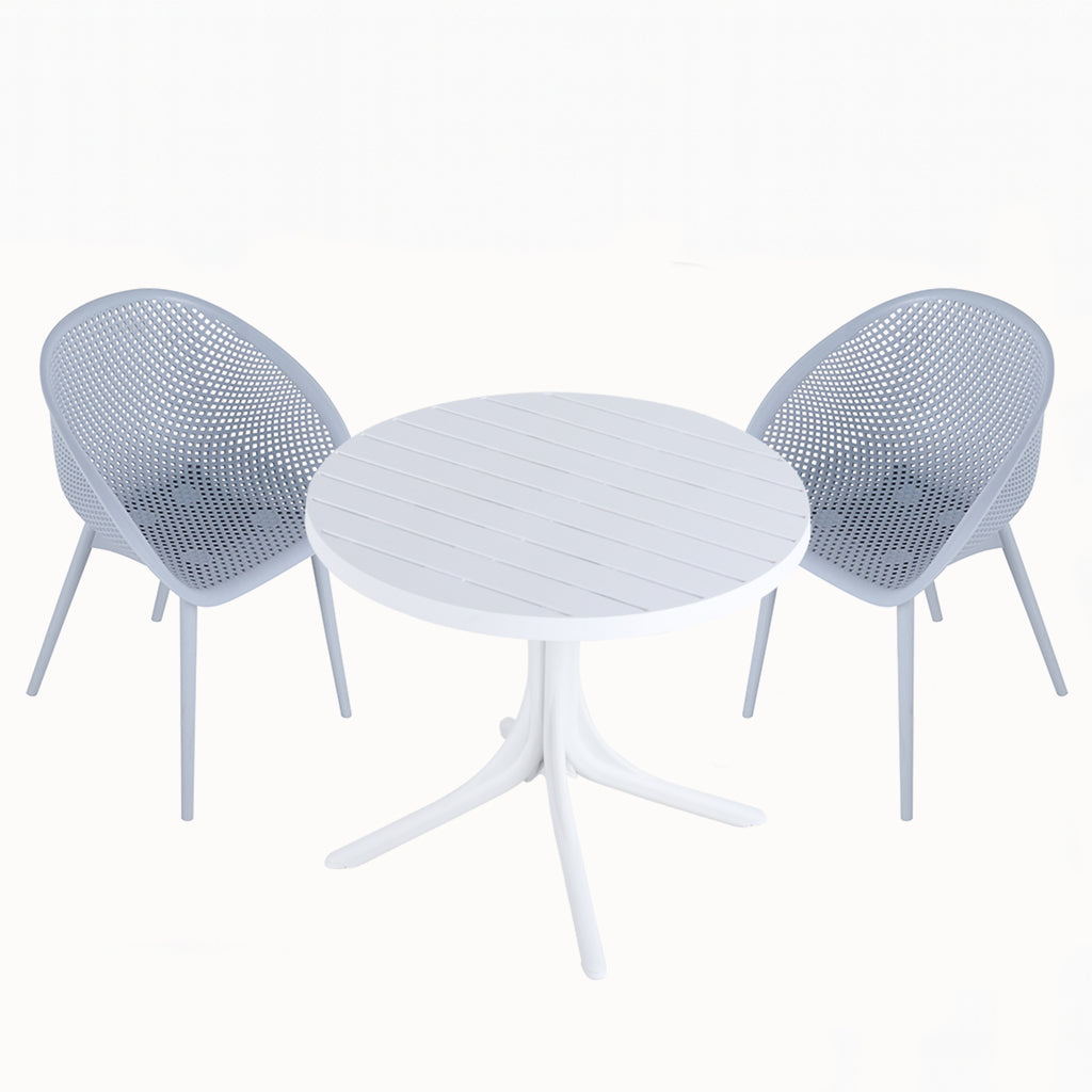 Two-Pack Light Blue Modern Lounge Chair Set with 36 Inch Round Table,Light Blue/White23.23*23.23*30.91 (in)/35.43*35.43*29.53(in),pp
