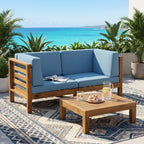 OANA 3-Piece LOVE SEAT SET WITH COFFEE TABLE, BLUE