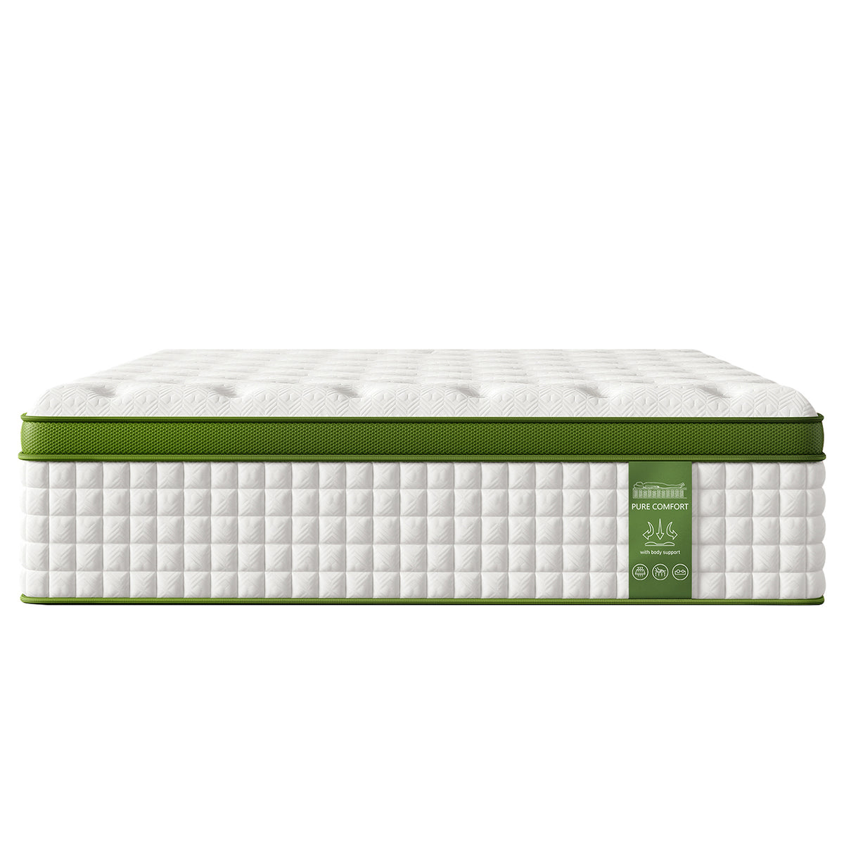 14' King Hybrid Mattress with Gel Memory Foam and Pocket Springs