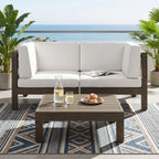 BRAVA X-BACK - 2 SEATER SECTIONAL LOVESEAT WITH COFFEE TABLE, WHITE