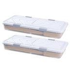 Under Bed Storage with Wheels 39.8x20.1x5.9 Inch Rolling Storage Bags 2 Pack