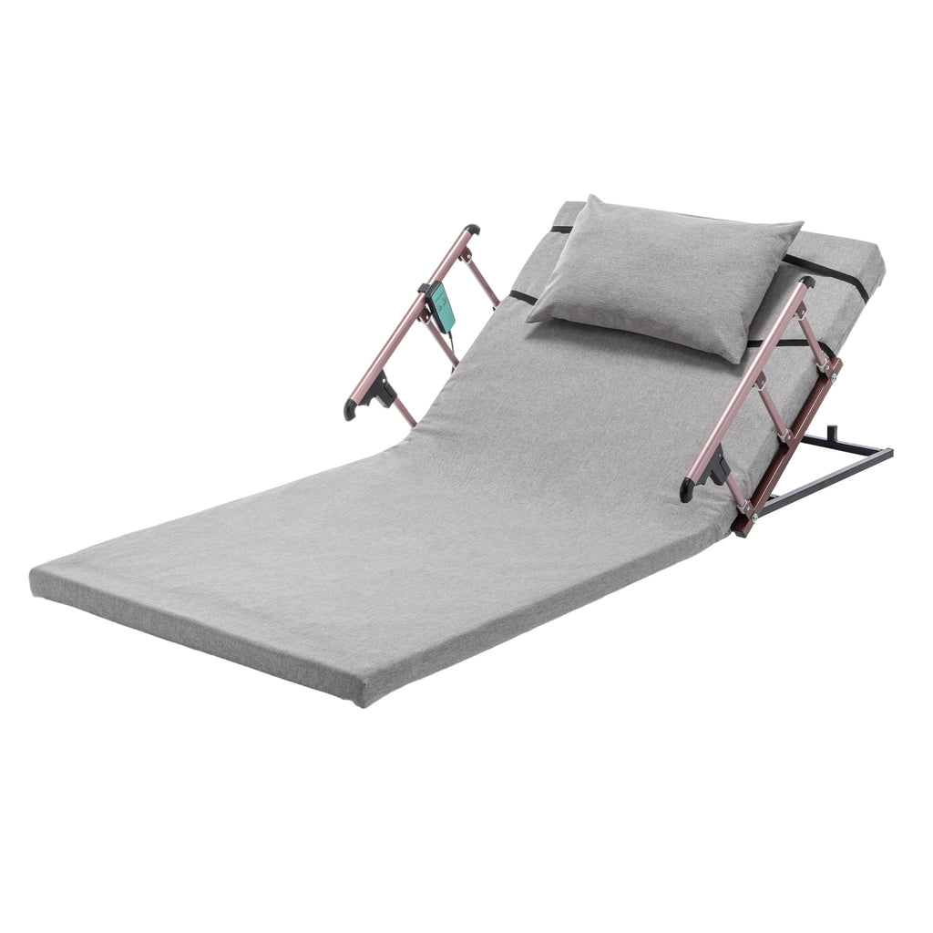 Electric Adjustable Bed Backrest, 300 lbs Weight Capacity, 4-68° Upgraded Lifting System with Collapsible Safety Rails, Remote Control, for Elderly, Pregnancy, Patients, Handicap, Home Hospital Care