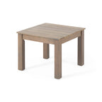 Halcyon Outdoor Side Table with Slat Design and Acacia Wood Frame, Grey