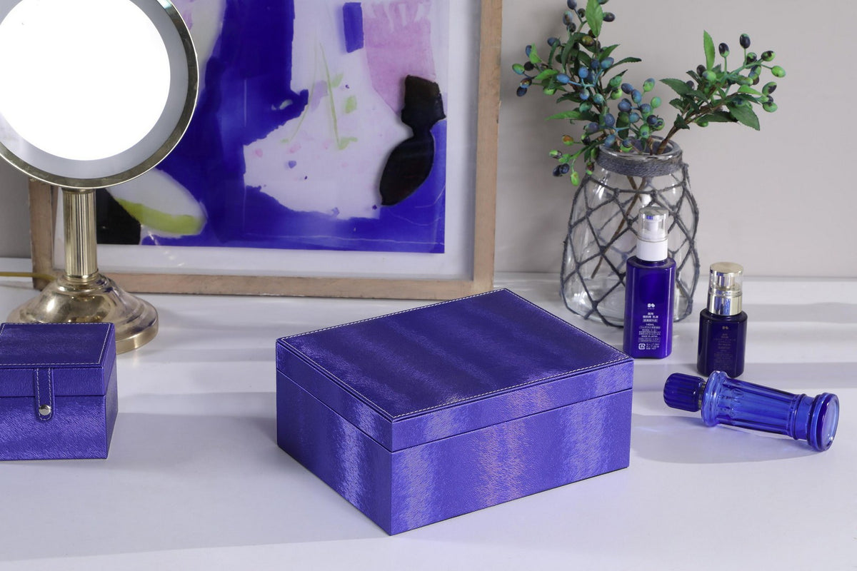 9.8' Long Jewelry Case, Azure Blue