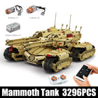 MOULD KING 20011 High-Tech App Remote Control Military Car MOC Mammoths Tank Model Building Bricks Toys For Kids Christmas Gifts