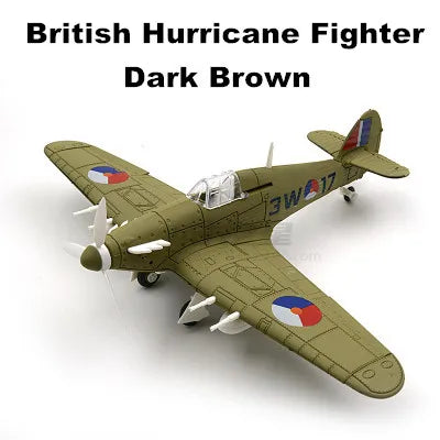 22cm 4D Diy Toys Fighter Assemble Blocks Building Model Airplane Military Model Arms WW2 Germany BF109 UK Hurricane Fighter