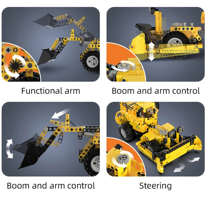 Cada 693Pcs City WheelLoader Car Heavy Mining Truck Building Blocks DIY Engineering Excavator Bricks Toy For Kids Gift - CADA BRICKS®
