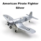 22cm 4D Diy Toys Fighter Assemble Blocks Building Model Airplane Military Model Arms WW2 Germany BF109 UK Hurricane Fighter