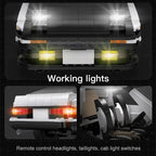 Cada 1324Pcs LED City RC Drift Racing Car Building Blocks DIY Variable Form Sports Car Bricks Gifts Toys For Children