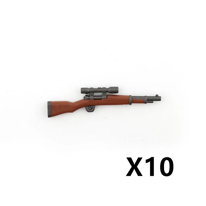 5/10 WW2 Soldier Weapons Building Block Two-color Printing Machine Rifle Submachine Sniper Guns Military Accessories Bricks C238 - CADA BRICKS®