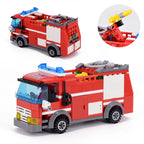 New City Fire Fighting Truck Car Vehicle Police Building block Toys Assemble DIY Children Toys Christmas Gifts