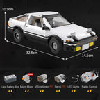 Cada 1324Pcs LED City RC Drift Racing Car Building Blocks DIY Variable Form Sports Car Bricks Gifts Toys For Children