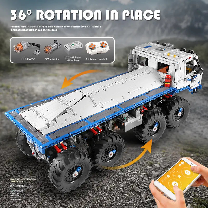 MOULD KING 13144 Technical Building Blocks Arakawa Tow Off-road Truck 8x8 model MOC Bricks Kids Toys Christmas Gifts