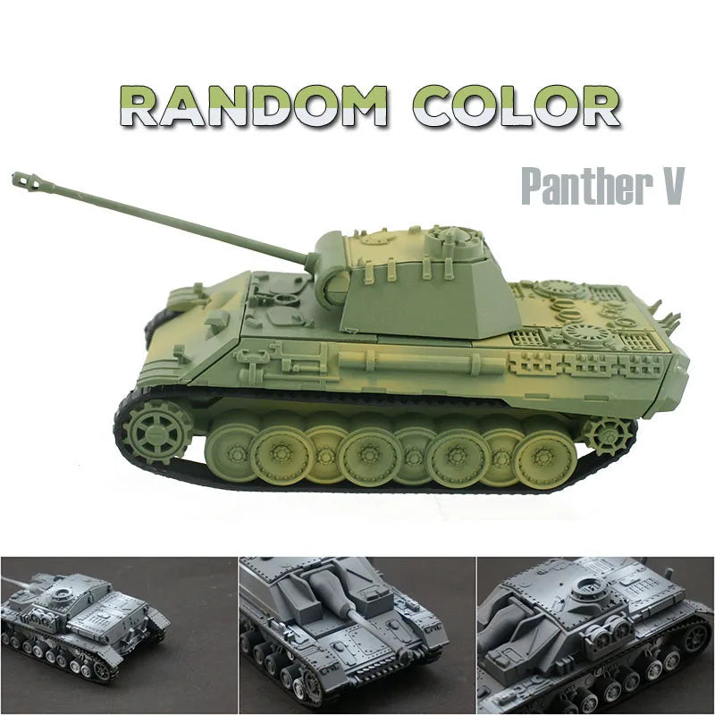 4D Different Tank Model Building Kits Military Assembly Educational Toys Decoration Material Panther Tiger Turmtiger Assault