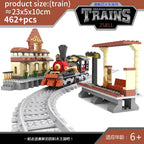 City Train Set Steam Bullet Vehicle Cargo Railway Station Model Building Blocks Brick Tracks Rail No Motor Kits Carriage Kid Toy - CADA BRICKS®