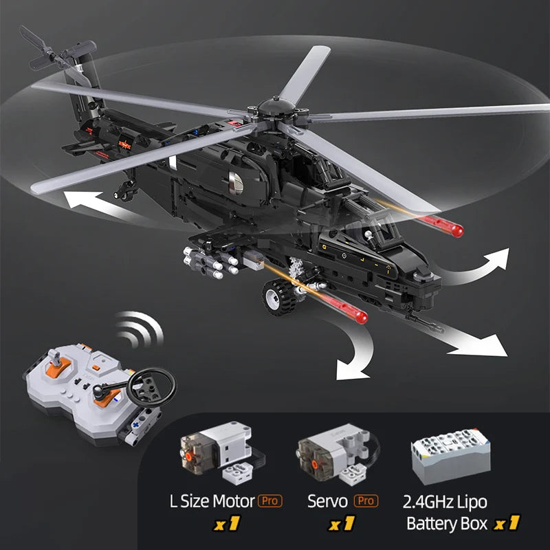 Cada 989pcs City Police Weapon RC Helicopter Aircraft Airplane Bricks Military Fighter -10 Building Blocks Toys Gifts