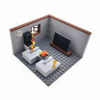 Byhus Byggeklosser Leker for Barn Gutter Jenter DIY Gaver MOC Klosser Soverom Stue Møbelmodell Leker Klosssett