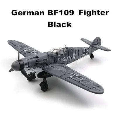 22cm 4D Diy Toys Fighter Assemble Blocks Building Model Airplane Military Model Arms WW2 Germany BF109 UK Hurricane Fighter