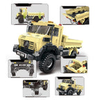 Creative Benz Unimog Orv Super Pickup Truck Moc Byggekloss Terrengkjøretøy Eventyrbil Monteringsmodell Sjåførfigurer Mursteinleke
