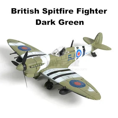 22cm 4D Diy Toys Fighter Assemble Blocks Building Model Airplane Military Model Arms WW2 Germany BF109 UK Hurricane Fighter