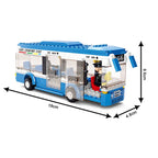 City Town Building Block City Great Vehicles Municipal Car Garbage Truck Light Repair Truck Road Sweeper Sprinkler Bricks Toy