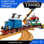 City Train Set Steam Bullet Vehicle Cargo Railway Station Model Building Blocks Brick Tracks Rail No Motor Kits Carriage Kid Toy - CADA BRICKS®
