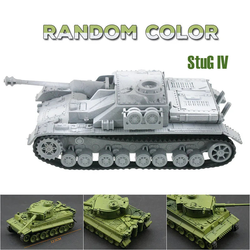4D Different Tank Model Building Kits Military Assembly Educational Toys Decoration Material Panther Tiger Turmtiger Assault