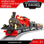 City Train Set Steam Bullet Vehicle Cargo Railway Station Model Building Blocks Brick Tracks Rail No Motor Kits Carriage Kid Toy - CADA BRICKS®