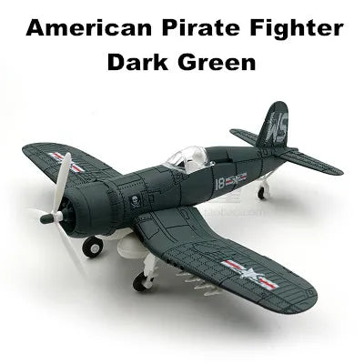 22cm 4D Diy Toys Fighter Assemble Blocks Building Model Airplane Military Model Arms WW2 Germany BF109 UK Hurricane Fighter