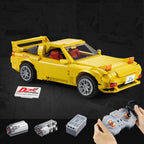 Technical Build Block 1:12 Scale Japan Racing Anime Initial D RX7 Sport Car 2.4ghz Remote Control Vehicle Toy Brick With Light - CADA BRICKS®