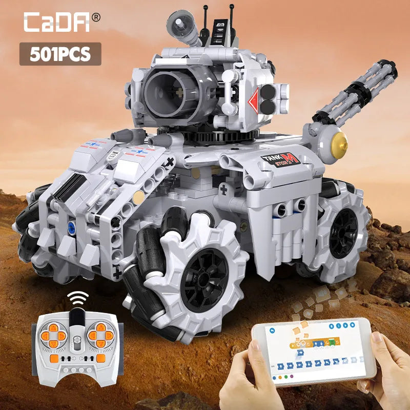 Cada City Military APP Remote Control Electric Tank Building Blocks MOC Off-road RC Racing Car Bricks Toys - CADA BRICKS®