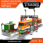 City Train Set Steam Bullet Vehicle Cargo Railway Station Model Building Blocks Brick Tracks Rail No Motor Kits Carriage Kid Toy - CADA BRICKS®
