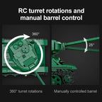 Cada 727Pcs WW2 Remote Control Military T34 Medium Tank Building Blocks Compatible City RC Army Weapon Bricks Toys Boy - CADA BRICKS®