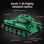 Cada 727Pcs WW2 Remote Control Military T34 Medium Tank Building Blocks Compatible City RC Army Weapon Bricks Toys Boy - CADA BRICKS®