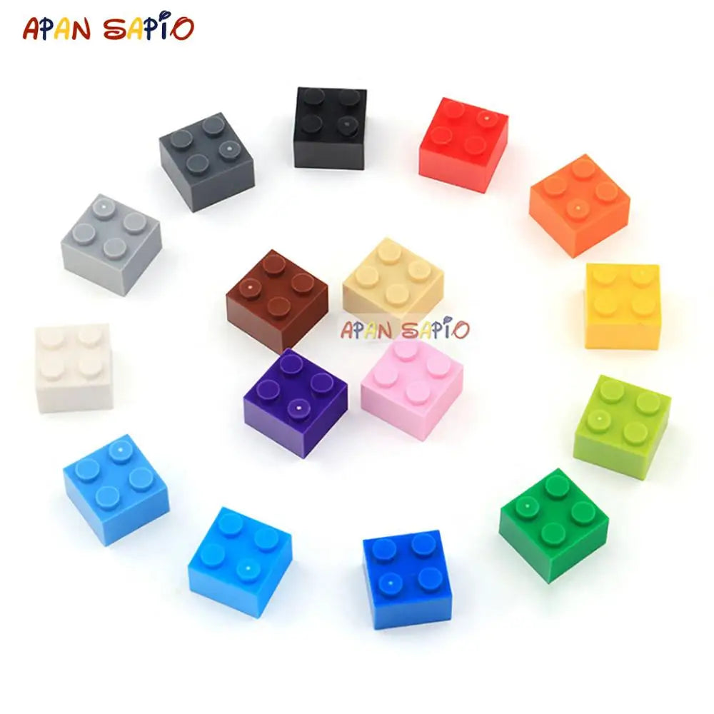 60pcs DIY Building Blocks Thick Figures Bricks 2x2 Dots Educational Creative Size Compatible With 3003 Plastic Toys for Children - CADA BRICKS®