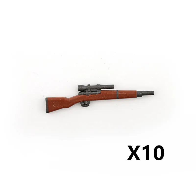 5/10 WW2 Soldier Weapons Building Block Two-color Printing Machine Rifle Submachine Sniper Guns Military Accessories Bricks C238 - CADA BRICKS®