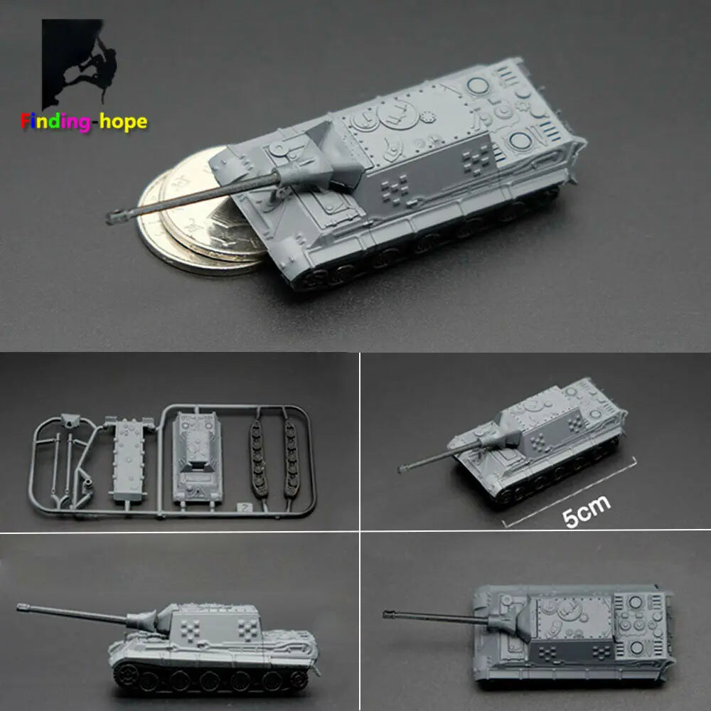 1/144 Schaal 4D Assemble Tank Model Panzerkampfwagen T-34/85 AMX-30MAIN Bouwstenen Tweede Wereldoorlog Militair Leger Gevechtstank