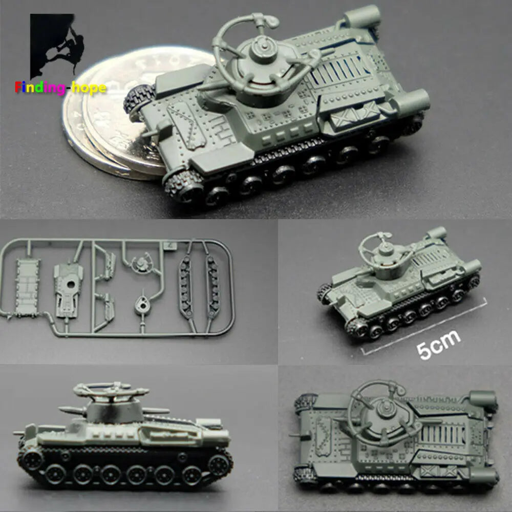 1/144 Scale 4D Assemble Tank Model Panzerkampfwagen T-34/85 AMX-30MAIN Building Bricks World War Military Army Battle Tank