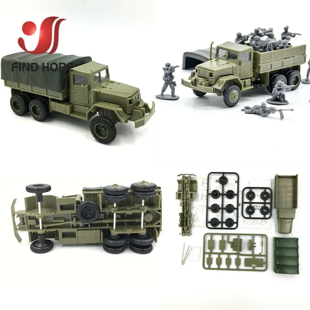1:72 BTR-80 Armored Carrier M35 Cargo Truck M1046 KFZ.305 BLITZ Building Block Assembling Military Vehicles Model Army