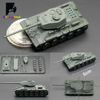 1/144 Schaal 4D Assemble Tank Model Panzerkampfwagen T-34/85 AMX-30MAIN Bouwstenen Tweede Wereldoorlog Militair Leger Gevechtstank